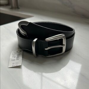 Women’s Madewell Black Leather Western Belt
